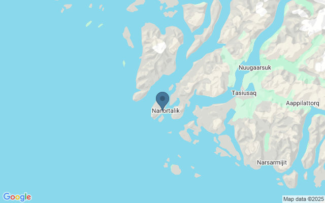 Kaart met locatie Bergbeklimmen in Nanortalik